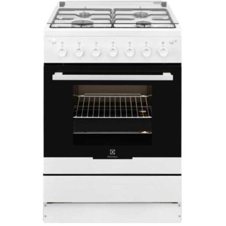 Aragaz pe Gaz Electrolux EKG61182OW, 4 Arzatoare, Grill, Rotisor