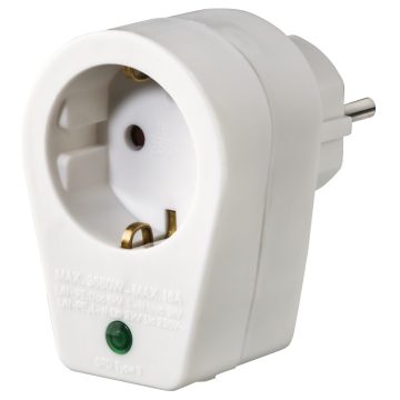 Adaptor cu protectie la supratensiune Hama 108877, Alb