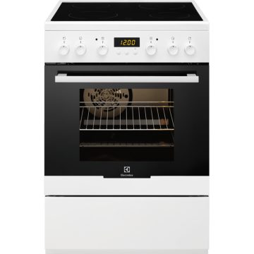 Aragaz electric Electrolux EKC66700OW, Vitroceramic, Grill, Clasa A