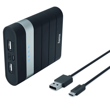 Acumulator extern Hama Joy 137493, 10400 mAh, Negru