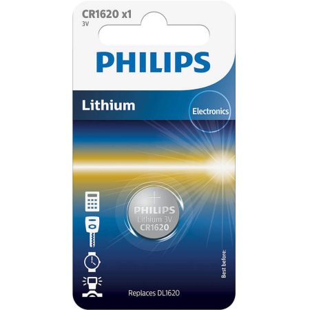 Baterie Philips Cr1620, 3V, Litiu, 1 buc
