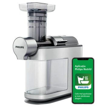Storcator de fructe si legume cu melc Philips HR1945/80, 200 W, 1 l, Argintiu