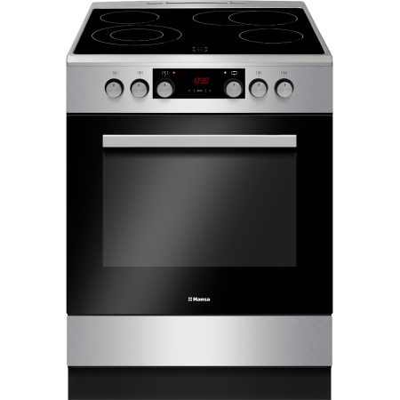 Aragaz electric Hansa FCCX69493, Vitroceramic, Grill, Clasa A