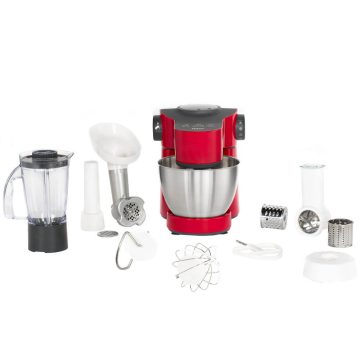 Robot de bucatarie Tefal Wizzo QB307538, 700 W, 4 viteze + Puls, bol 4 l, Rosu