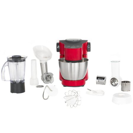 Robot de bucatarie Tefal Wizzo QB307538, 700 W, 4 viteze + Puls, bol 4 l, Rosu