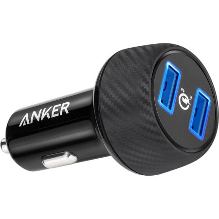Incarcator auto Anker PowerDrive Speed 2, Negru