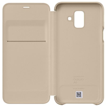 Husa Flip Wallet Samsung pentru Galaxy A6 2018, Auriu