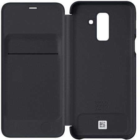 Husa Flip Wallet Samsung pentru Galaxy A6 Plus 2018, Negru
