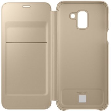 Husa Flip Wallet Samsung pentru Galaxy J6 2018, Auriu
