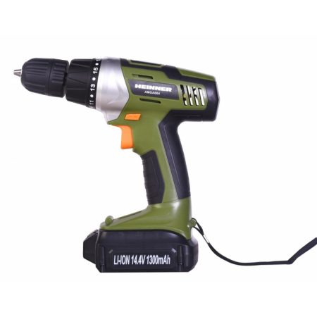 Masina de gaurit cu acumulator Heinner AMGA004, 14.4 V, 1.3 Ah, 550 RPM, Mandrina 10 mm