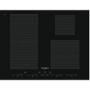 Plita incorporabila Whirlpool SMC 654 F/BT/IXL, Inductie, Vitroceramica, 5 zone de gatit