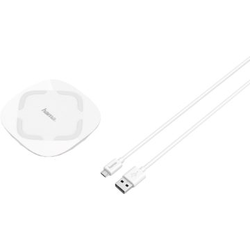 Incarcator wireless Hama QI-UFC 10 178976, Fast Charge, Alb