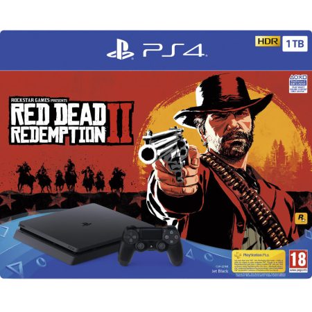 Consola Sony PS4 Slim (Playstation 4),&nbsp;1TB, Negru + Red Dead Redemption 2
