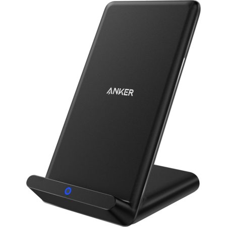 Incarcator wireless Anker Qi-Certified PowerPort 5 Stand, Negru