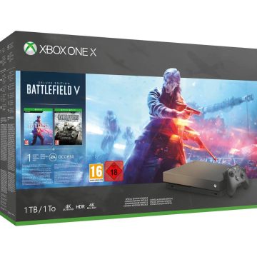 Consola Microsoft Xbox One X, 1TB - Gold Rush Special Edition Battlefield V Bundle