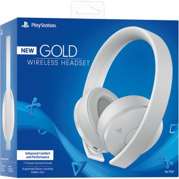 Casti gaming Sony Gold Wireless pentru PS4, Alb