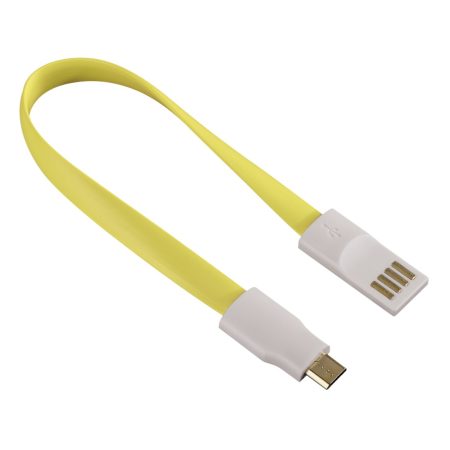Cablu de date Hama 136112, USB-A / USB Micro B Plug, Galben
