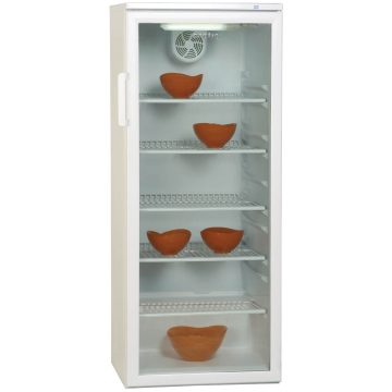Vitrina frigorifica Arctic V245, 230 l, Termostat Ajustabil, Ventilator, Garnitura antibacteriana, H 134.4 cm, Clasa C, Alb