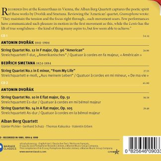 Dvorak: String Quartets: Opp. 96 "American", 51 & 105 /  Smetana: String Quartet No. 1 "From My Life"