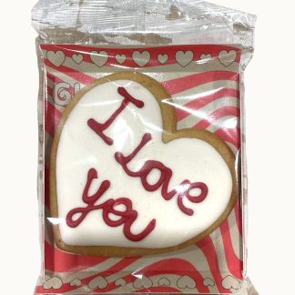 Biscuiti artizanali - Cuore Bianco - I Love You, Red