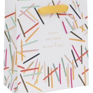 Punga cadou - Tom Candles - Happy Birthday Wishes - Medium