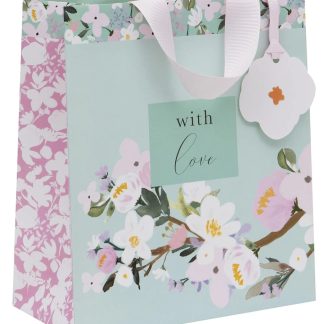 Punga de cadou - Medium - Aqua Floral