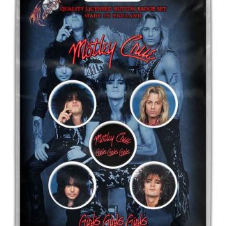Set 5 insigne - Motley Crue - Girls, Girls, Girls