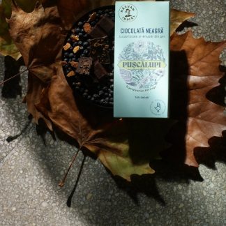 Ciocolata 70% cacao cu portocale si ienupar din gin Puscalupi 80g