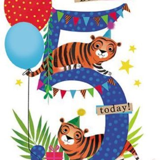 Felicitare - Age 5 - Tiger