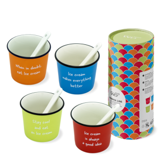Set 4 cani pentru inghetata - Ice Cream Cups, 250ml
