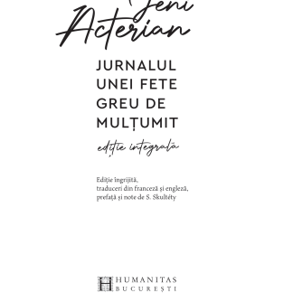 Jurnalul unei fete greu de multumit