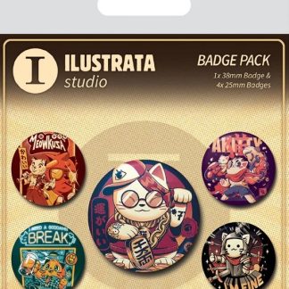 Set 5 insigne - Ilustrata - Cool Cat