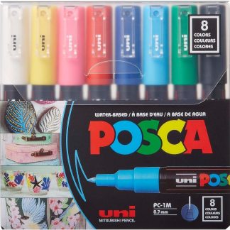 Set 8 markere - Posca PC-1M - Multicolor