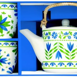 Set ceainic cu 2 cesti - Flowers Garden