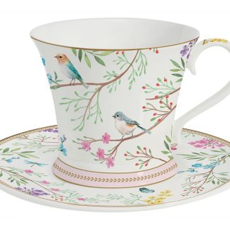 Ceasca cu farfurie - Birds Melody