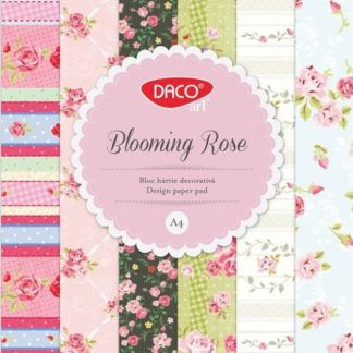 Set 24 coli hartie decorativa - Blooming Rose