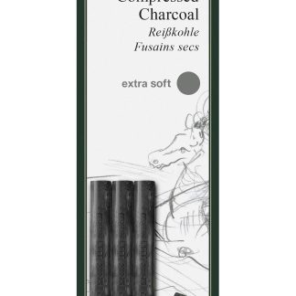 Set 3 batoane carbune - Faber-Castell, extra soft
