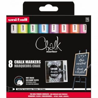 Set 8 markere cu creta lichida - Chalk - Multicolor