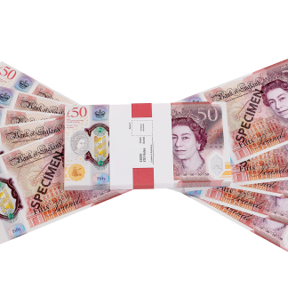 Bancnote 50 Lire Sterline - Replica pentru video, jocuri, tiktok