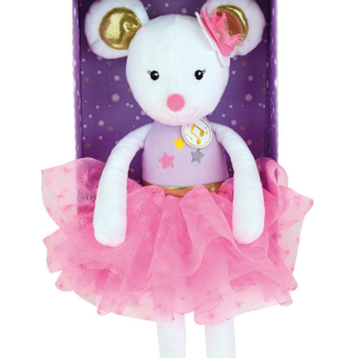 Jucarie de plus muzicala - Balerina soricel alb