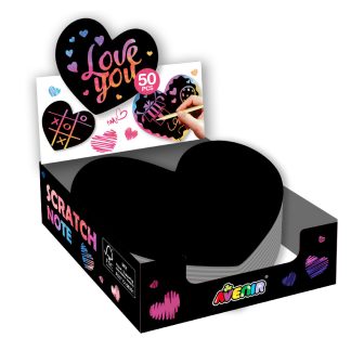 Set creativ de razuit - Notite in forma de Inima - 50 de cartonase