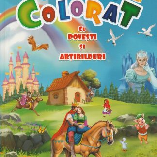 Carte de colorat cu povesti si abtibilduri. Jumbo - Vol. 6