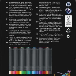 Set 36 creioane colorate - Faber-Castell - SuperSoft Lead - Black Edition
