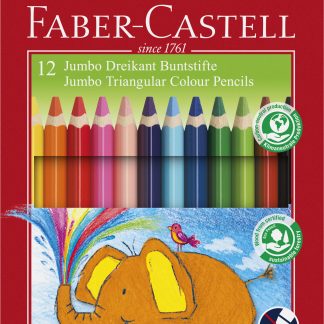 Set 12 creiaone colorate - Faber-Castell - Jumbo