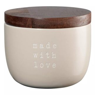 Bol cu capac de lemn - Made with love