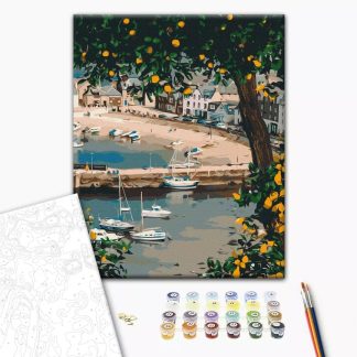 Pictura pe numere - Un golf pitoresc, 40x50 cm