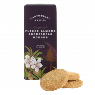 Biscuiti - Flaked Almond Shortbread Rounds In Carton