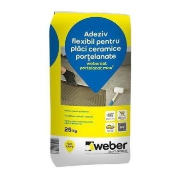Adeziv Gresie / Piatra Naturala - Weber Set.Portelanat Max2, 25 kg