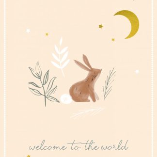 Felicitare - Baby Yellow Bunny and moon