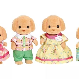Set 4 figurine - Sylvanian Families - Familia catelusilor Poodle